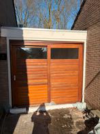 Houten Schuifpui met 1 bewegend deel en glas, Ophalen, Gebruikt, 225 cm of meer, 150 tot 225 cm