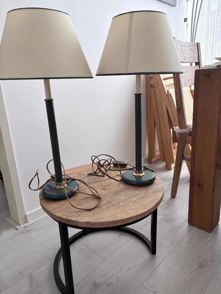 2 lampenkappen, Huis en Inrichting, Ophalen, Rond, Zo goed als nieuw, Groen
