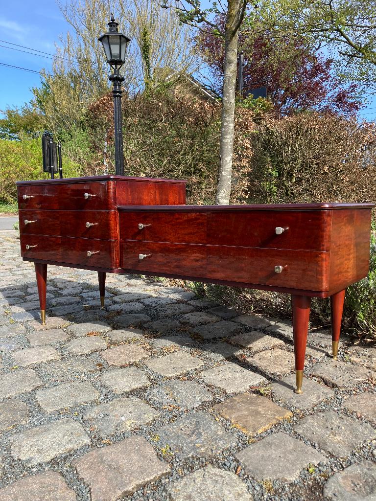 Vintage sideboard ladekast / tv kast, Huis en Inrichting, Kasten | Ladekasten, Ophalen, Gebruikt, 100 tot 150 cm, 5 laden of meer