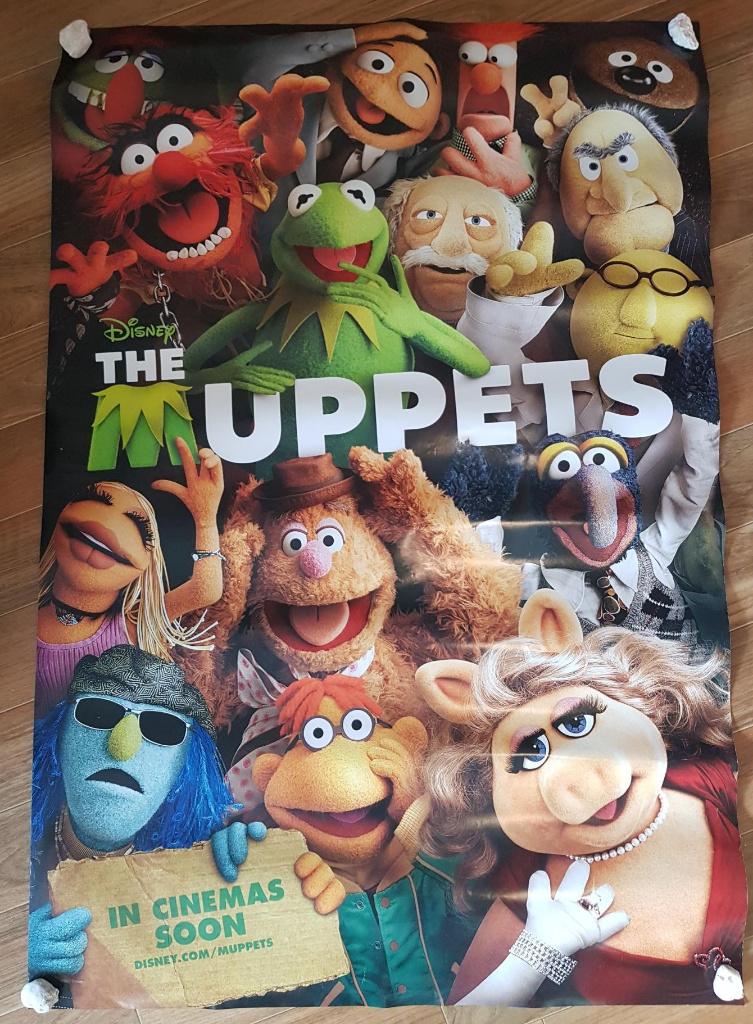 The Muppets Disney filmposter film poster 2011 Kermit Piggy, Rechthoekig Staand, Deurposter of groter, Ophalen of Verzenden, Zo goed als nieuw
