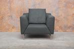 ZGANieuw grijsgroene stoffen Rolf Benz Linea design fauteuil, Rolf benz, Rolf benz, 75 tot 100 cm, Ophalen of Verzenden