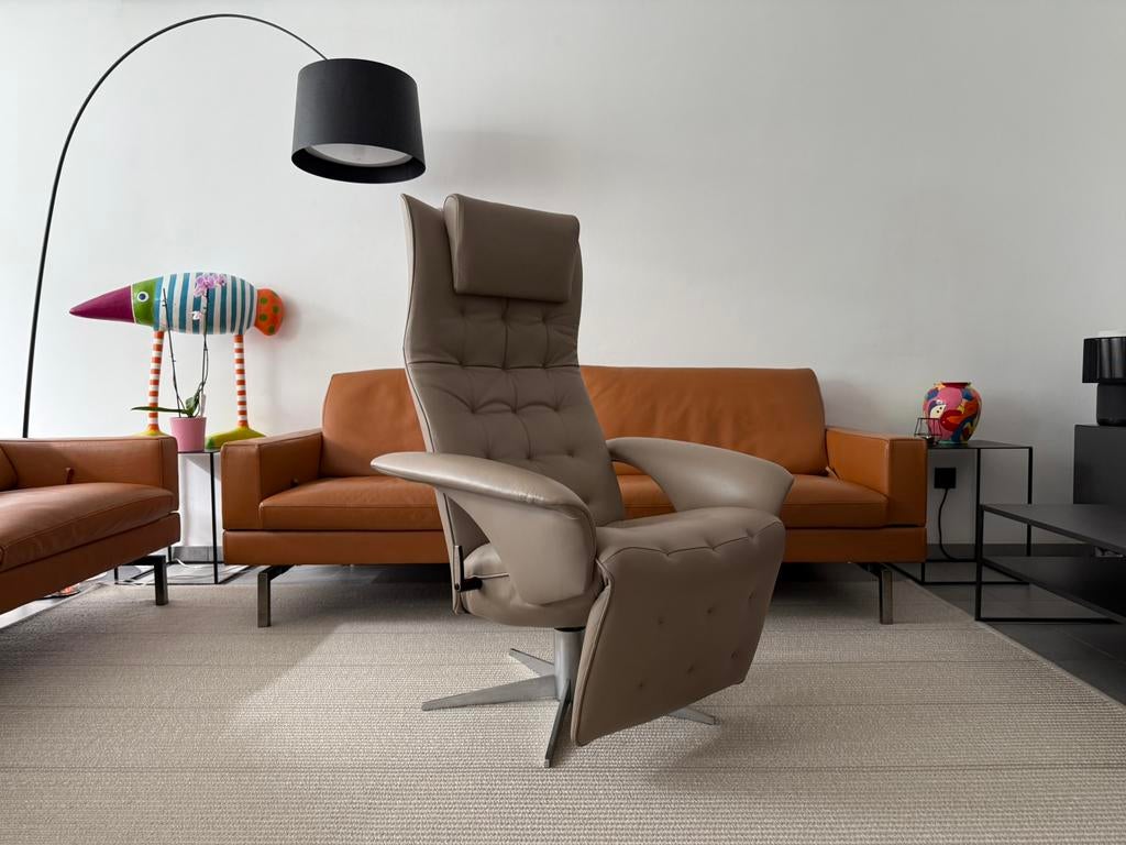 Jori Square Mono-Move Relax (Showroommodel), Huis en Inrichting, Fauteuils, Ophalen of Verzenden, Zo goed als nieuw, Leer, Leolux durlet benz de toekomst hukla stressless prominent sede