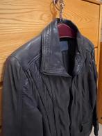 Donkerblauw leren jasje, merk Bonita, maat 48, Ophalen of Verzenden, Gedragen, Maat 46/48 (XL) of groter, Blauw
