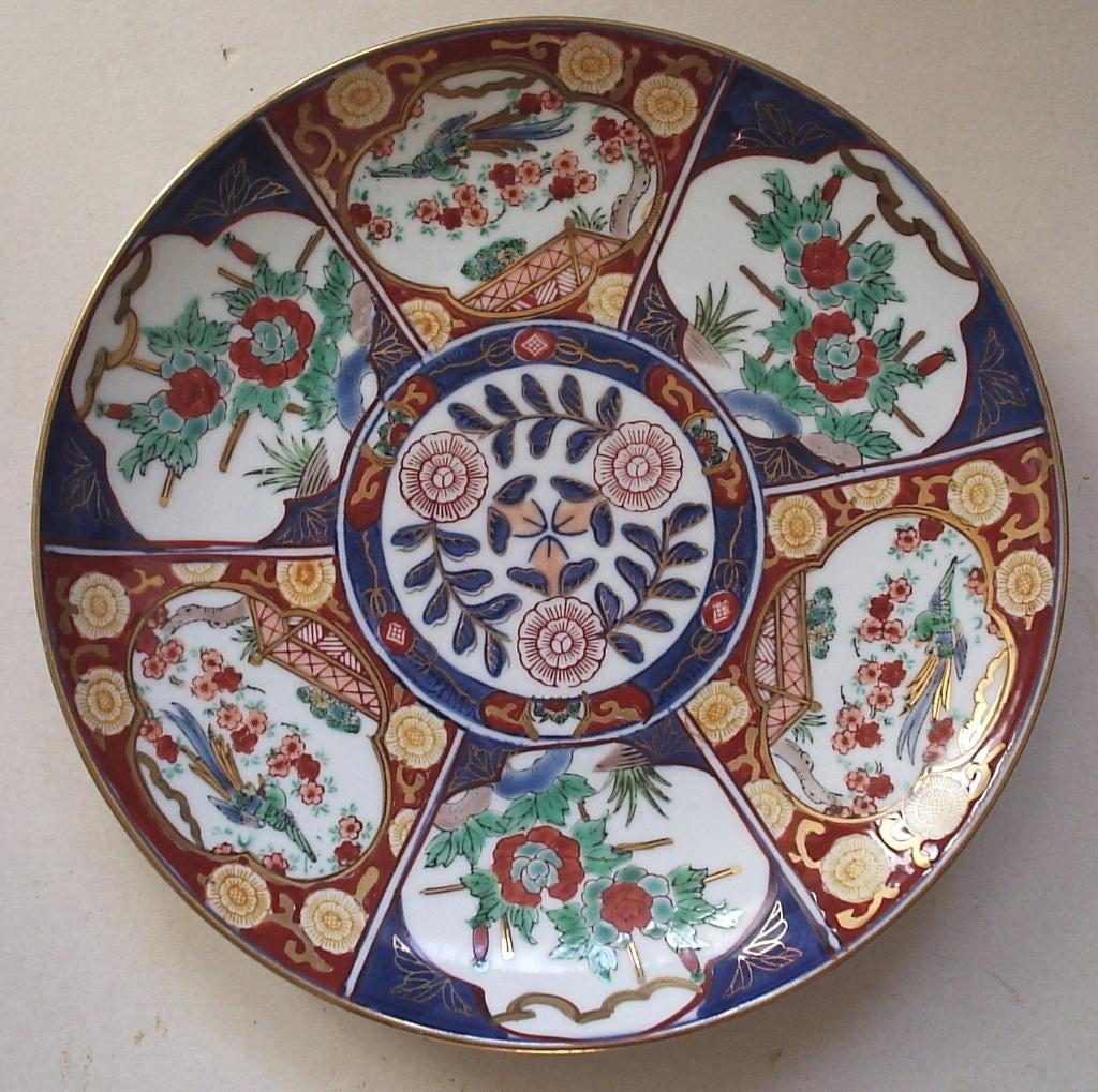 Antiek porceleinen bord / schotel. Japan Imari porcelein (b), Verzenden