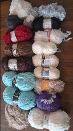 Partijtje fluffy en softy garens - Brei- en haakgaren, Ophalen of Verzenden, Zo goed als nieuw, Breien of Haken, Wol of Garen