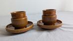 Tognana Italy 2 kop en schotels Vintage Retro, Ophalen of Verzenden, Aardewerk, Overige stijlen, Kop(pen) en/of Schotel(s)