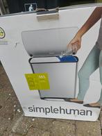Simplehuman pedaalemmer Rectangular 46 L nieuw in doos., Met pedaal, 50 tot 75 cm, Nieuw, 40 liter of meer