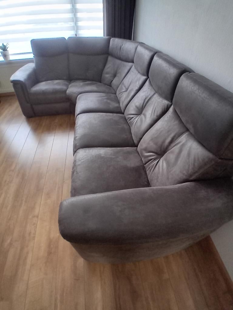 Hoekbank Microleder, Huis en Inrichting, Banken | Bankstellen, Ophalen, Overige materialen, 250 tot 300 cm, Hoekbank