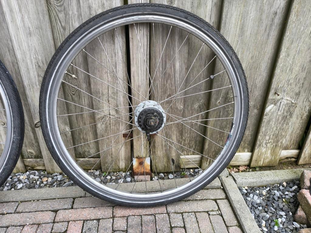 28 inch Shimano Nexus achterwiel 8 versnellingen - velgrem, Algemeen, Ophalen of Verzenden, Zo goed als nieuw, Overige merken