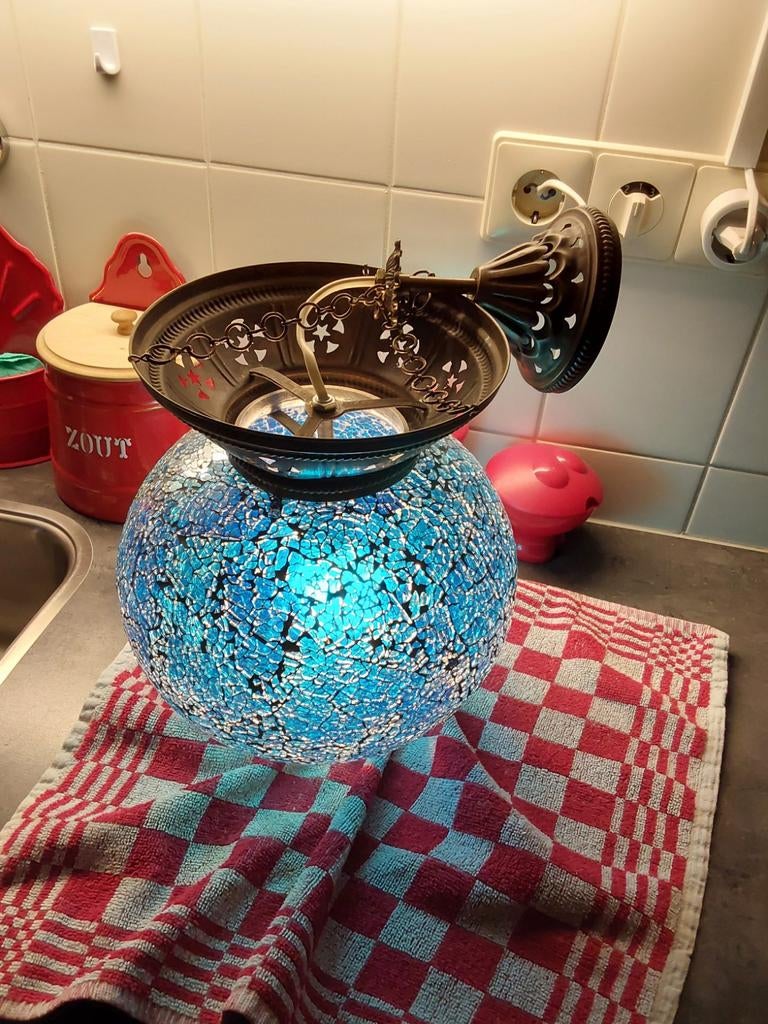 Mooie mozaïek lamp twee stuks, Ophalen