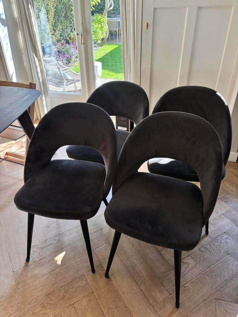 4x woood stoel, Huis en Inrichting, Stoelen, Ophalen of Verzenden, Zo goed als nieuw, Grijs, Vier