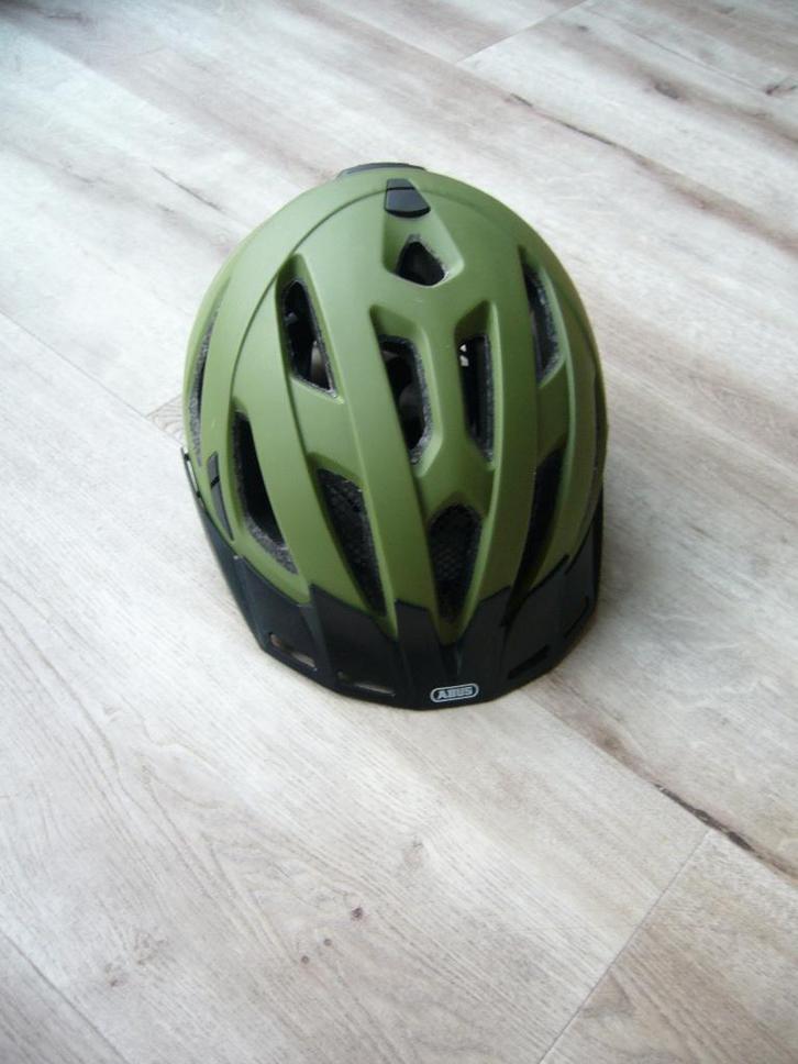 Abus Fiets Helm Groen maat 52-58, Fietsen en Brommers, Fietsaccessoires | Fietshelmen, Zo goed als nieuw, Heer, Overige maten