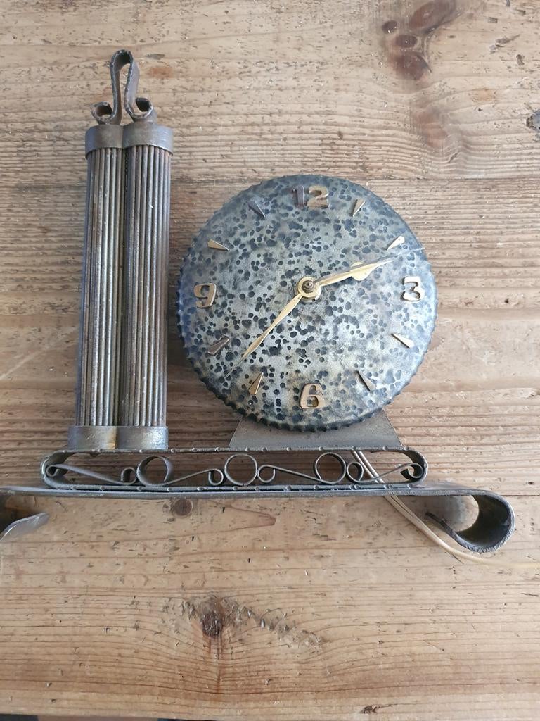 Antieke Klok met Uniek Design - Jaren '50/'60 Stijl, Ophalen of Verzenden