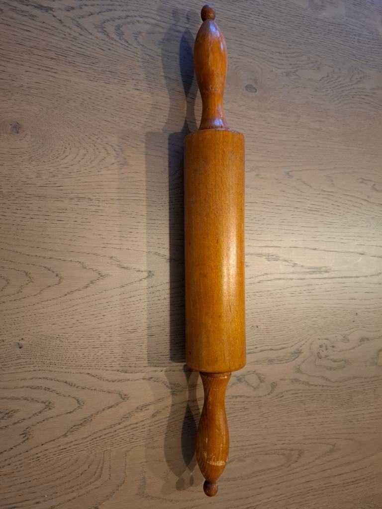 Vintage houten deegroller - Authentiek en functioneel, Ophalen, Hout, Bruin, Overige typen