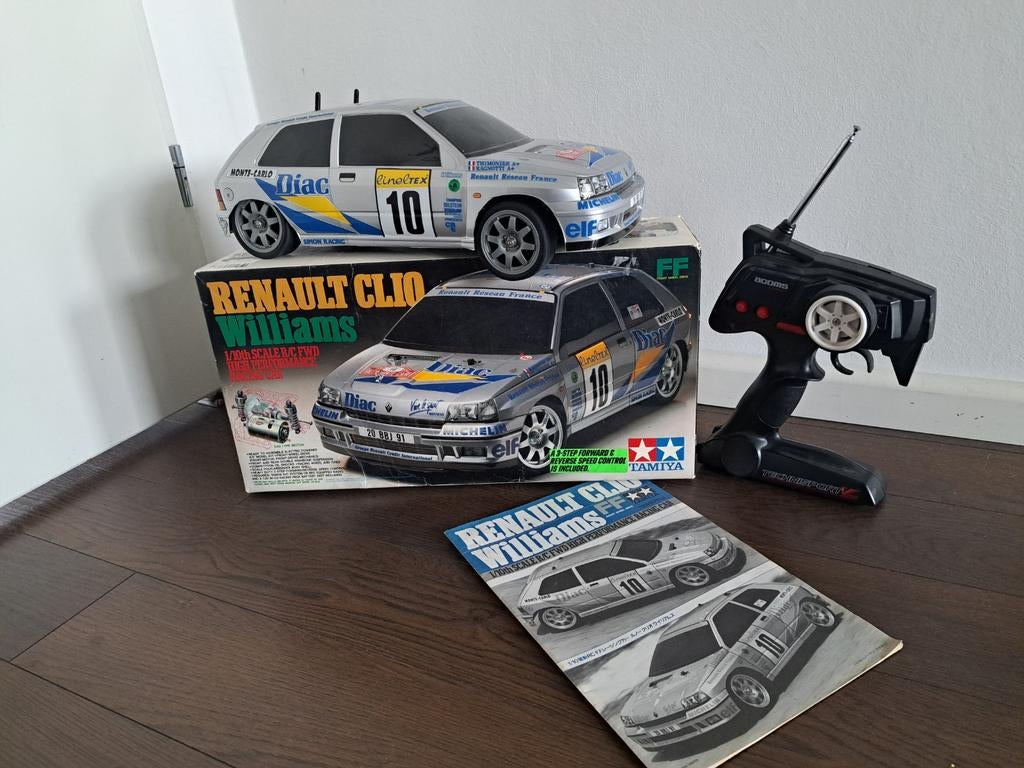 Tamiya Renault Clio Rally Monte Carlo 58138 FF01 exclusief, Elektro, Ophalen of Verzenden, Zo goed als nieuw, Schaal 1:10