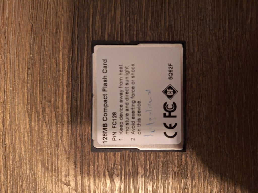 128MB Compact Flash Card, Ophalen of Verzenden, Gebruikt, Compact Flash (CF), Minder dan 2 GB