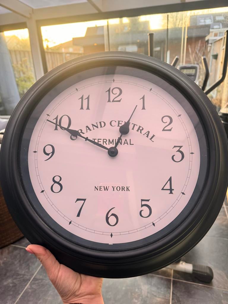 Stijlvolle Wandklok "Grand Central Terminal New York", Huis en Inrichting, Ophalen of Verzenden, Gebruikt, Analoog, Wandklok