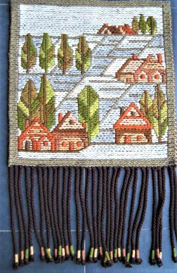 Pools wandkleed uit de jaren zeventig wol., Antiek en Kunst, Curiosa en Brocante, Ophalen of Verzenden