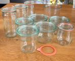 Weck glazen weckpotten met deksels 11 stuks, Ophalen of Verzenden, Gebruikt