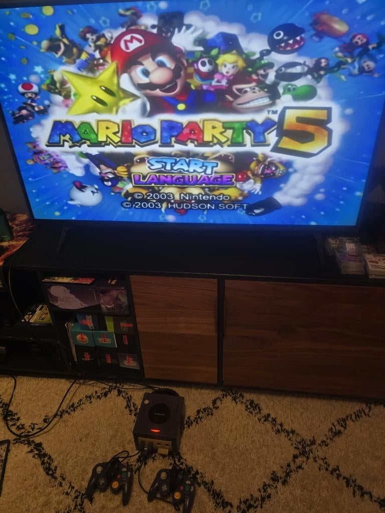 Nintendo Gamecube-Indigo console, 2 controllers en 10 games, Spelcomputers en Games, Gebruikt, 2 spelers, Ophalen of Verzenden