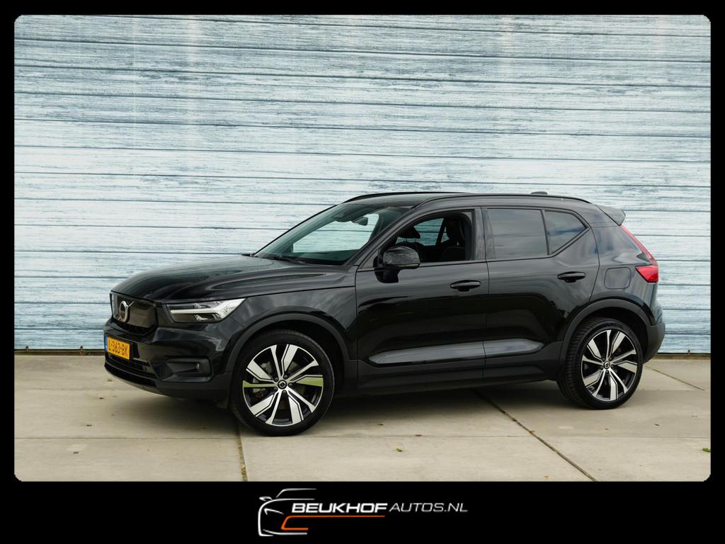 Volvo XC40 Recharge P8 AWD R-Design Lederen stoelen Carplay, Auto's, Volvo, 1300 min, Gebruikt, Zwart, Zwart
