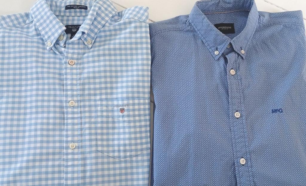 Klassieke Overhemden maat M, (Mc.Gregor _ Gant), Kleding | Heren, Overhemden, Ophalen, Zo goed als nieuw, Blauw
