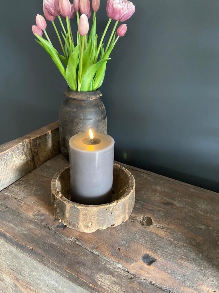 Houten Schaal stoer en sober Nieuw, Ophalen of Verzenden, Nieuw, Rond, Hout