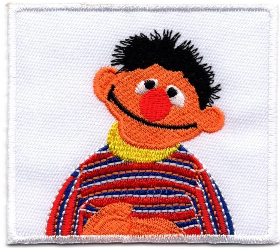Sesamstraat Ernie stoffen opstrijk patch embleem #2, Ophalen of Verzenden, Nieuw, Shirt