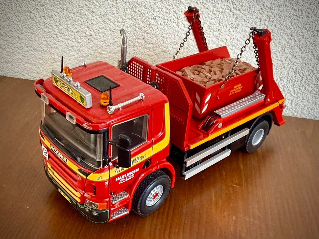 Tekno Visser Harlingen/GP Groot-Scania P310 incl. Cerficaat, Hobby en Vrije tijd, Modelauto's | 1:50, Ophalen of Verzenden, Zo goed als nieuw