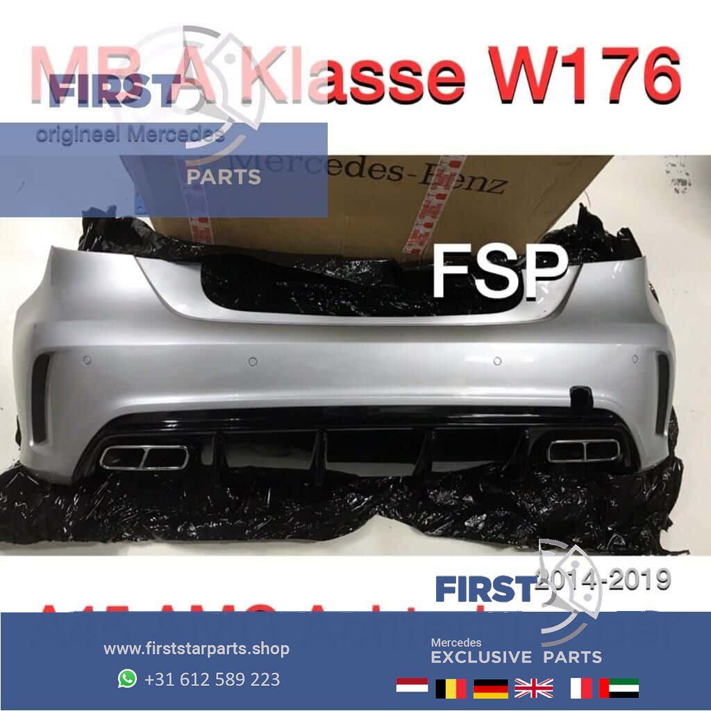 W176 A45 AMG Facelift Achterbumper + diffuser + uitlaat sier, Gebruikt, -, Ophalen of Verzenden, Achter