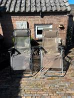 2 x Lafuma ligstoelen  XL : per stuk te koop, Ophalen, Gebruikt, Textileen, Verstelbaar