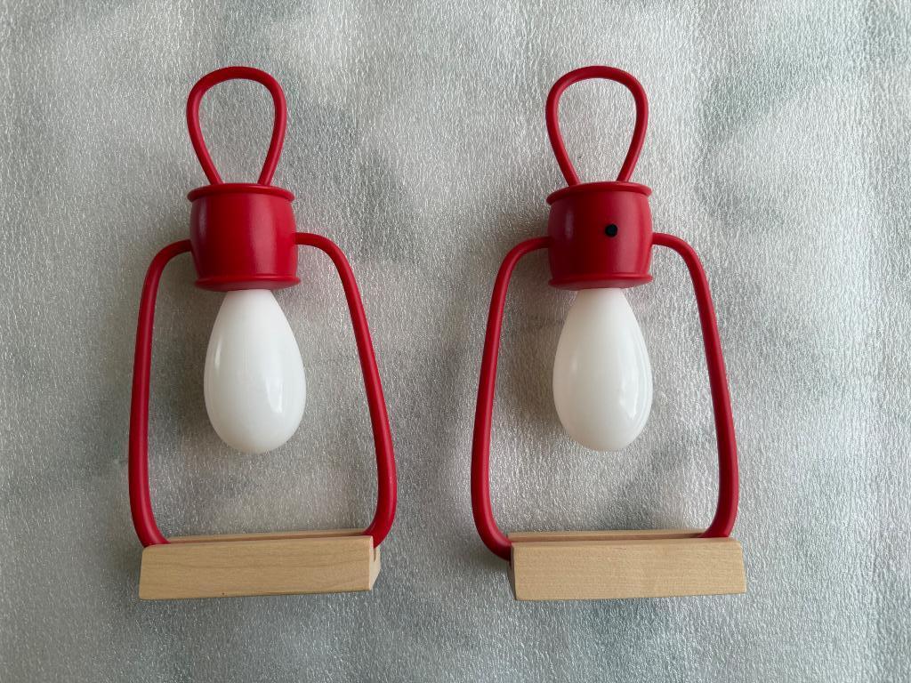 IKEA Strala Lampjes Vintage IKEA Rode Lantaarntjes, Huis en Inrichting, Lampen | Tafellampen, Ophalen of Verzenden, Kunststof
