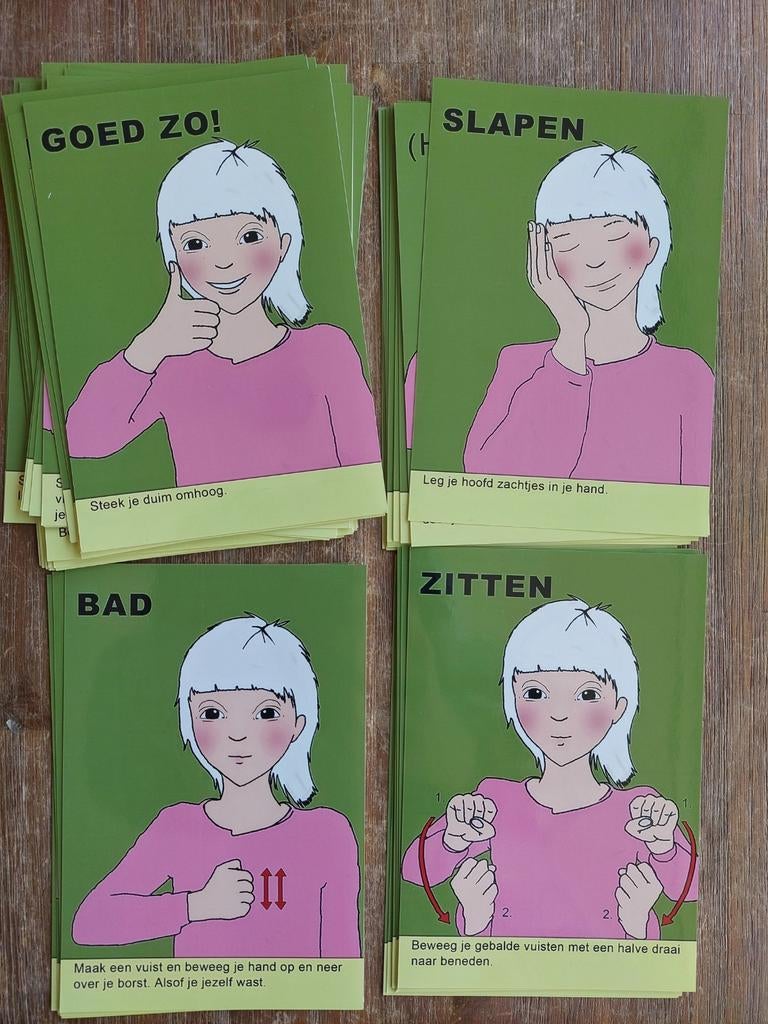 Gebaren kaarten, ondersteunende gebaren, Ophalen of Verzenden, Zwangerschap en Bevalling