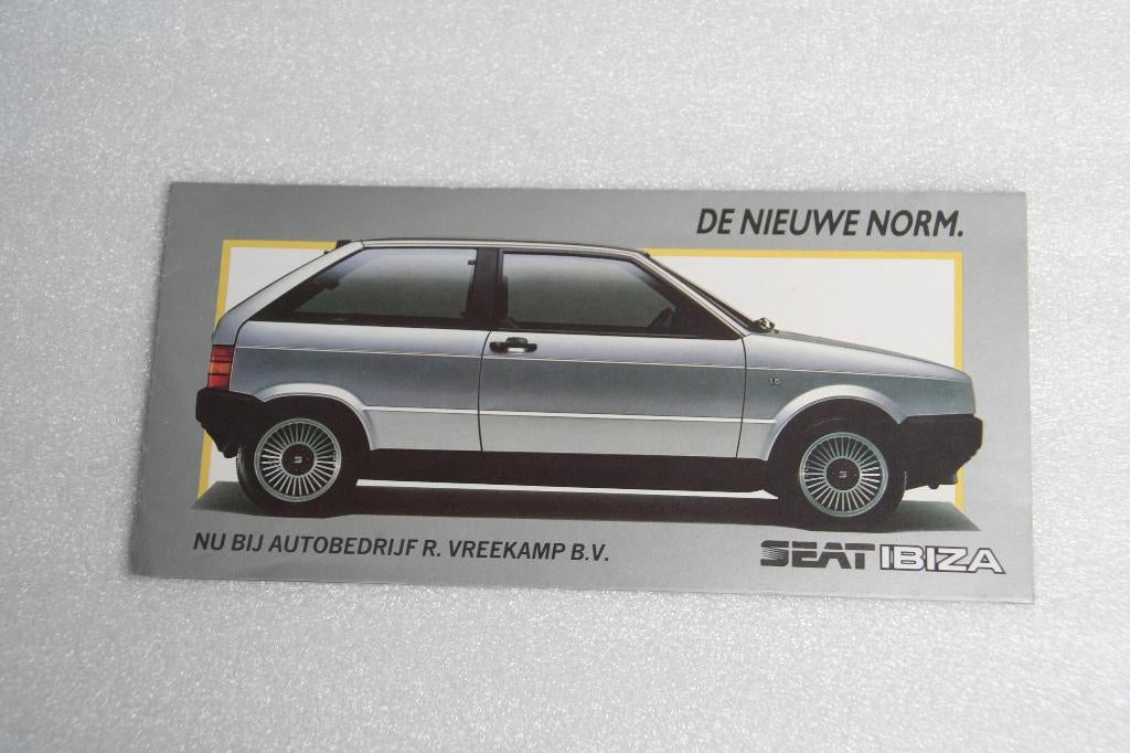 Folder / poster flyer Seat Ibiza (1986) (2), Ophalen of Verzenden, Nieuw, Overige merken