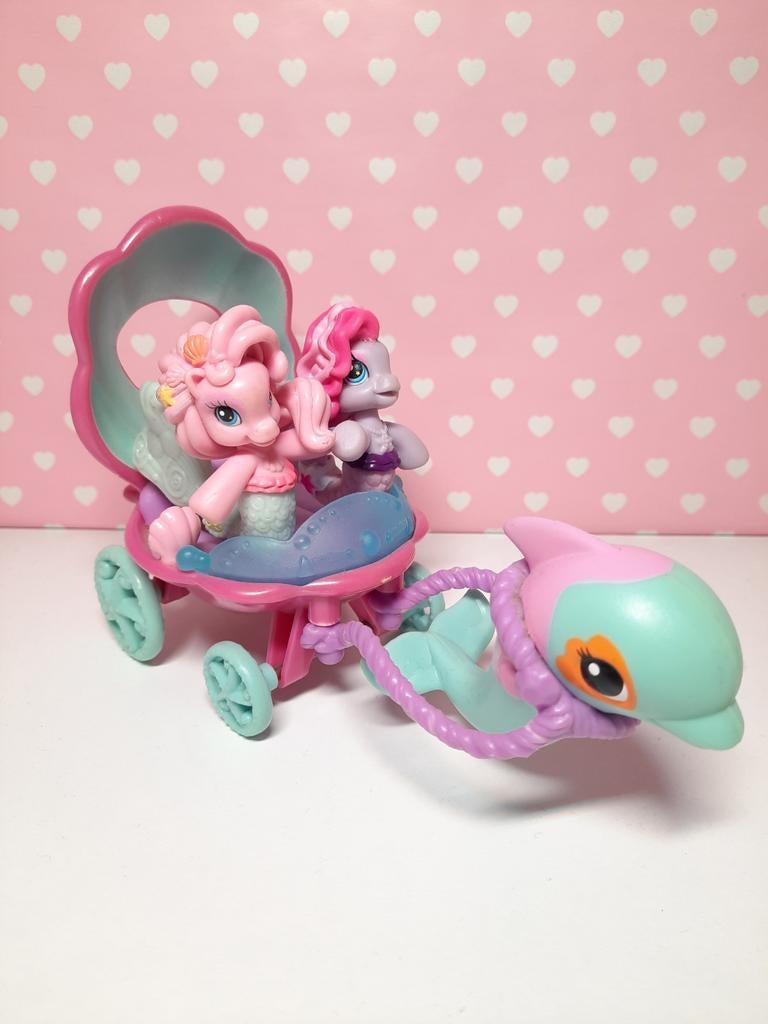 My Little Pony Mermaid Dolphin Carriage Set Hasbro, Ophalen of Verzenden, Gebruikt