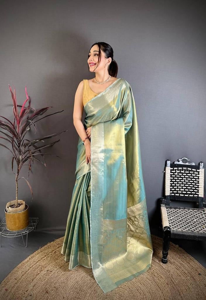 Mooie nieuwe Saree - Elegante Indiase kleding, Overige kleuren, Maat 42/44 (L), Nieuw, Ophalen of Verzenden