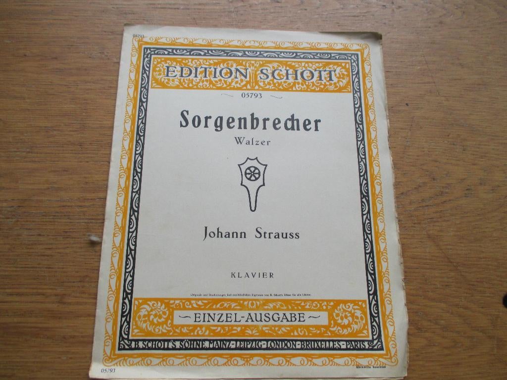 SORGENBRECHER - JOHANN STRAUSS - PIANO, Gebruikt, Ophalen of Verzenden, Artiest of Componist, Piano