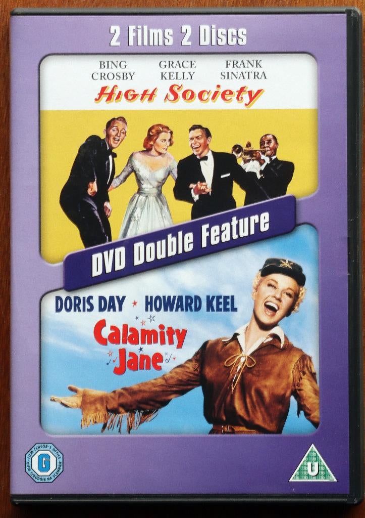 DVD 2 Films - High Society & Calamity Jane, Alle leeftijden, Ophalen of Verzenden, 1980 tot heden, Zo goed als nieuw