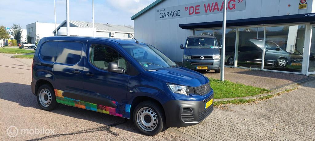 Peugeot Partner bestel 1.5 BlueHDI Premium euro6, Gebruikt, Euro 6, 4 cilinders, Blauw