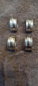 4 verzilverde vingerdoek ringen, Ophalen of Verzenden