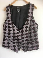 Gilet zwart grijs geruit maat xs king size babes, Ophalen of Verzenden, Zo goed als nieuw