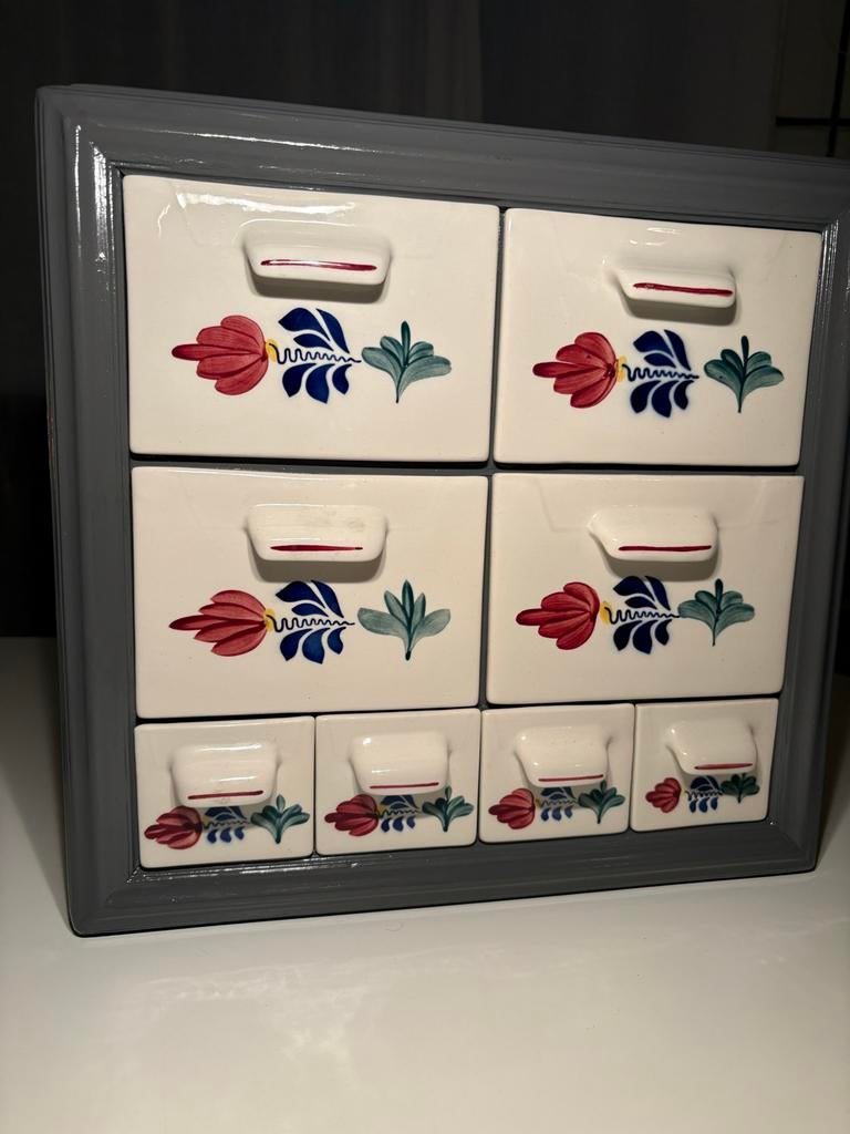 Vintage Boerenbont kruidenkastje, Ophalen of Verzenden