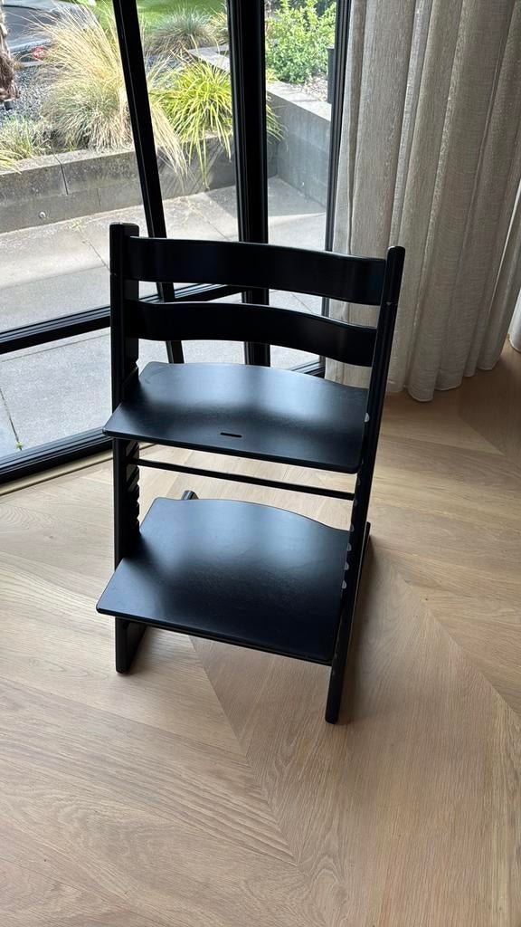 Stokke Tripp Trapp zwart, Kinderen en Baby's, Kinderstoelen, Meegroeistoel, Aanschuifbaar, Ophalen