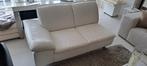 2 zits lederen bankje, wit., Ophalen, Gebruikt, 150 tot 200 cm, Tweepersoons