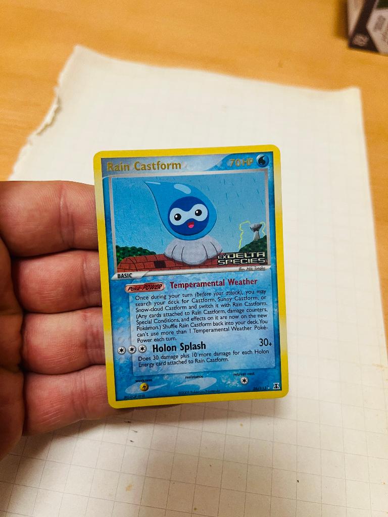 Rain Castform 26/113 Stamped Ex Delta Species Pokemon, Verzenden, Zo goed als nieuw, Losse kaart, Foil