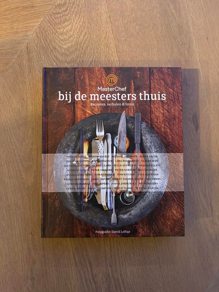 Kookboek | Masterchef | Bij de meesters thuis | Jonnie Boer, Boeken, Ophalen of Verzenden, Zo goed als nieuw