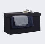 Opbergbank opvouwbaar linnen zwart, Ophalen of Verzenden, Zo goed als nieuw