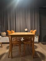Eettafel met 4 stoelen 120 x 80, Ophalen, 100 tot 150 cm, 50 tot 100 cm, Zo goed als nieuw