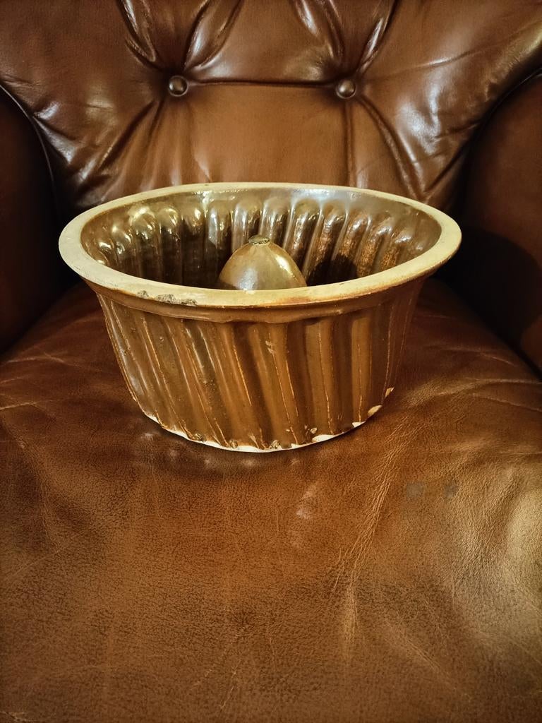 Vintage Franse keramieken tulband, puddingvorm., Ophalen