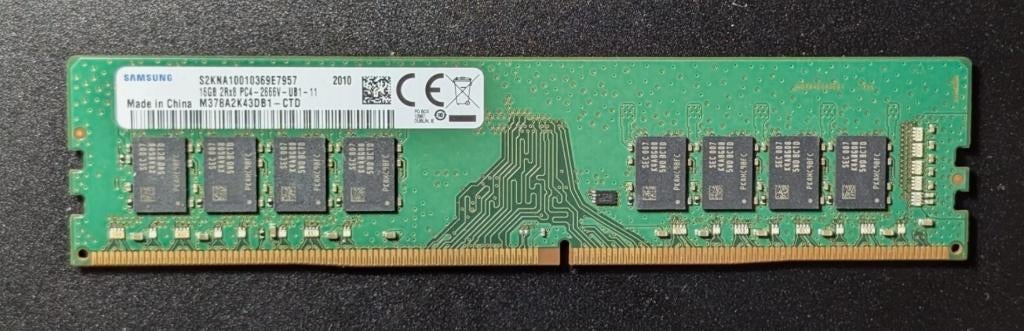 Samsung 16GB DDR4 2600MHz PC4 DIMM, Computers en Software, RAM geheugen, DDR4, Ophalen of Verzenden, Zo goed als nieuw, Desktop